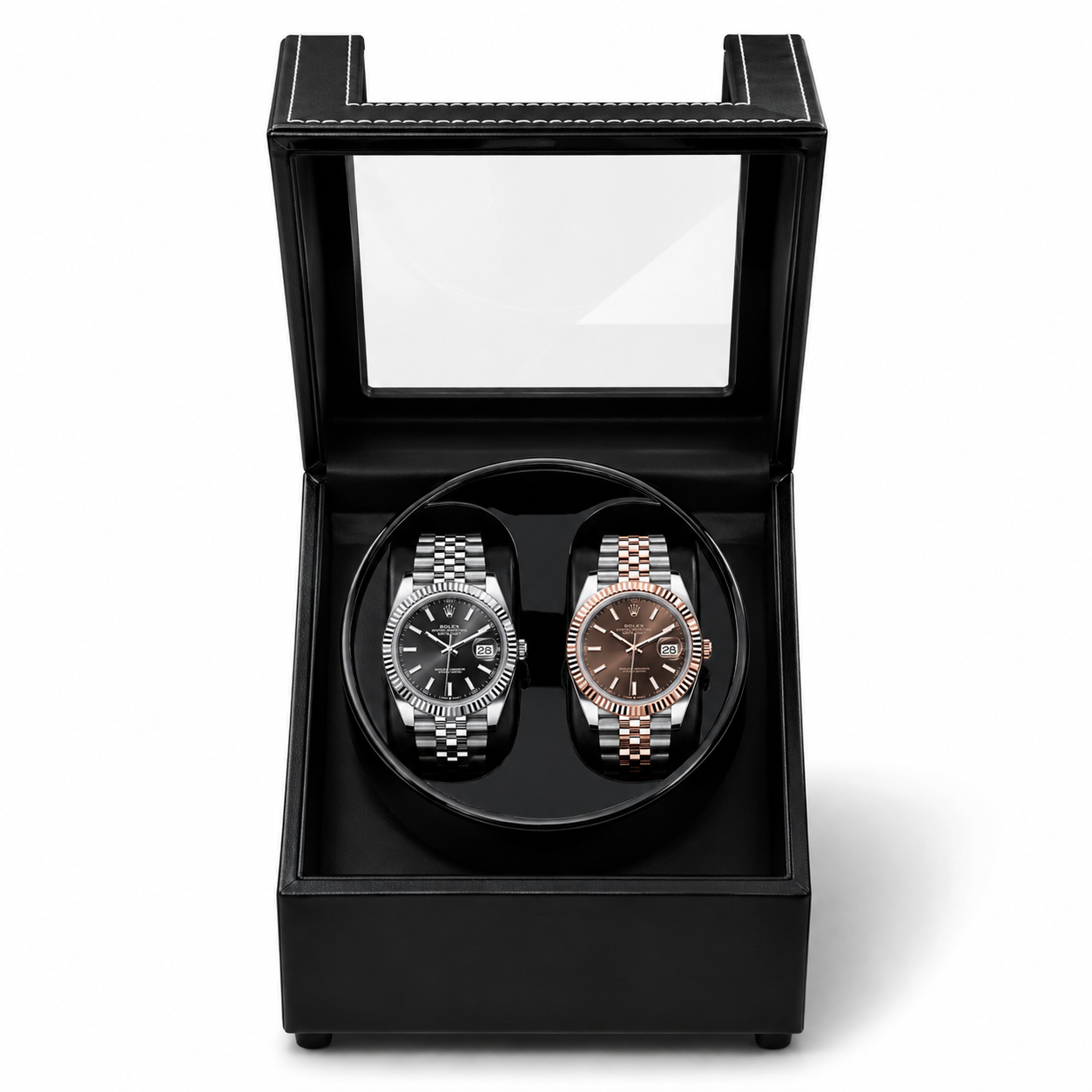 Dual Watch Winder - Leather