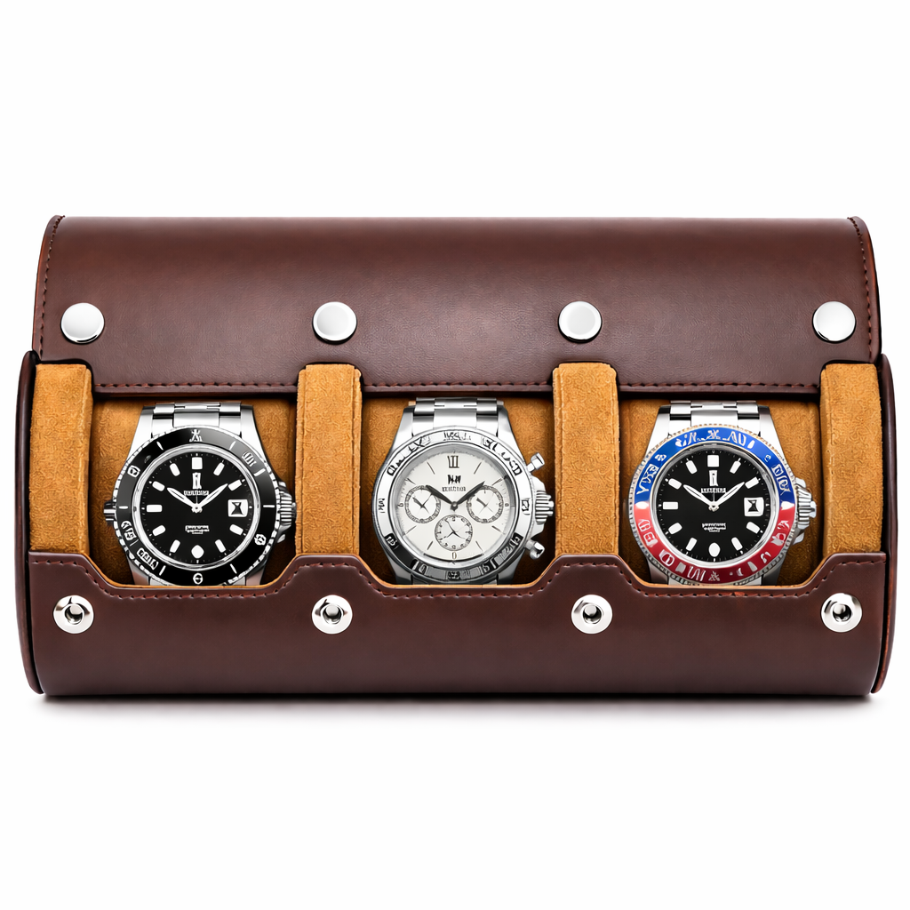 3-Watch Case – London Leather