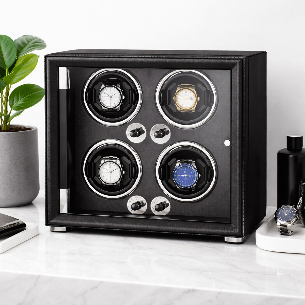 4-Watch Winder – Leather