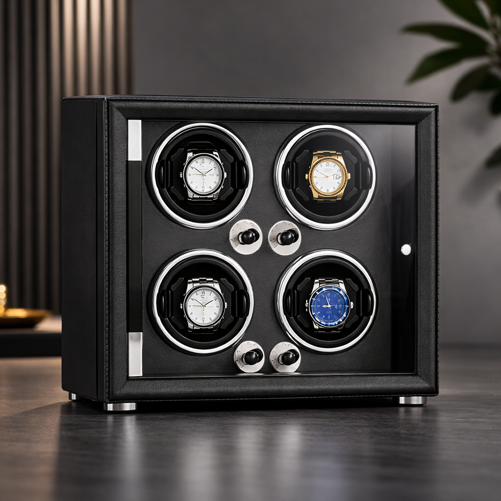 4-Watch Winder – Leather