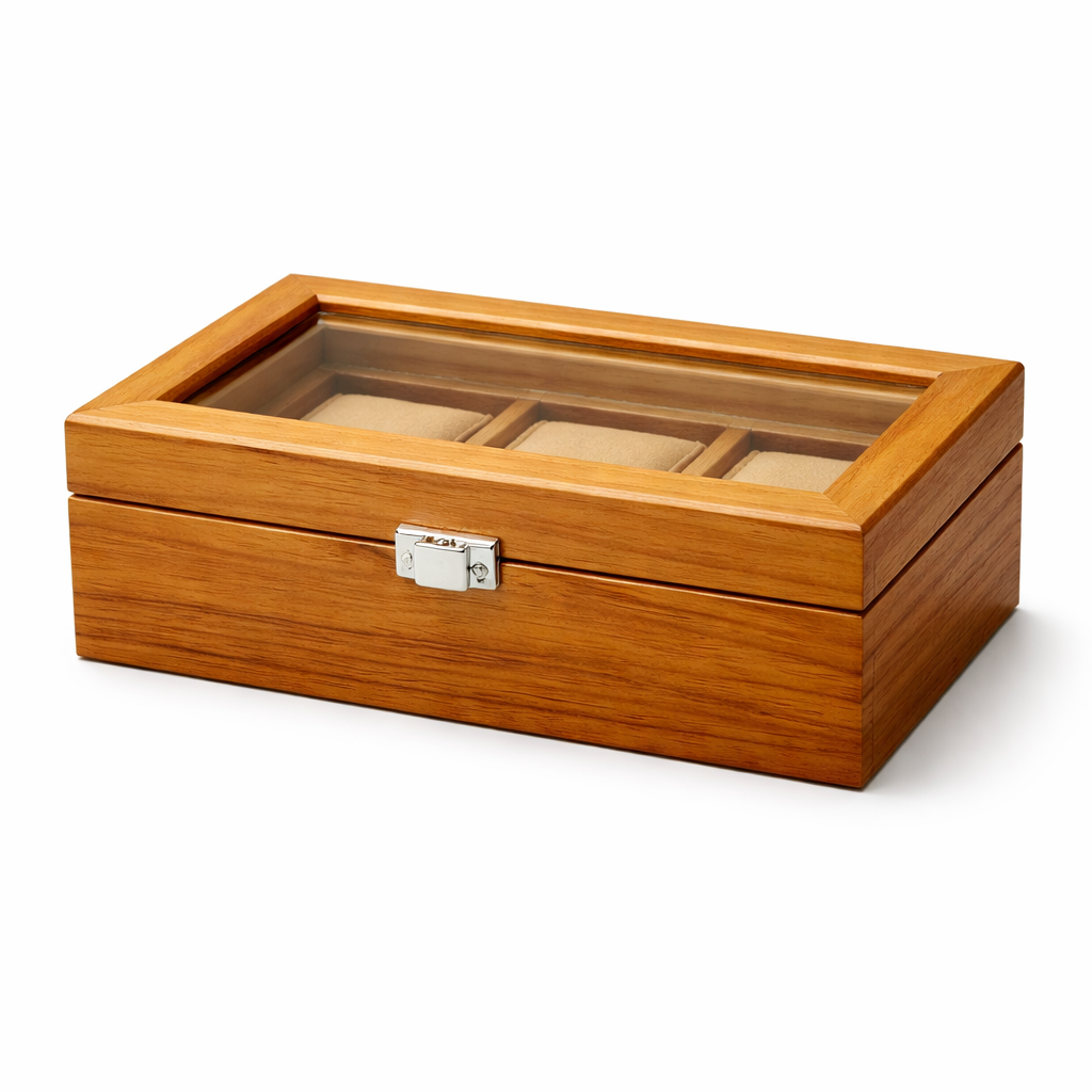 BOITE 3 MONTRES - BOIS CLAIR