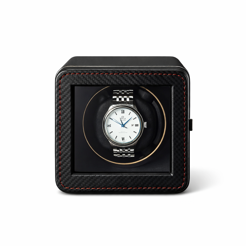 1-Watch Winder – Carbon Leather