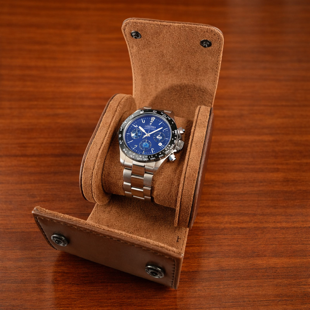 ETUIS DE VOYAGE 1 MONTRE - CUIR BRUN