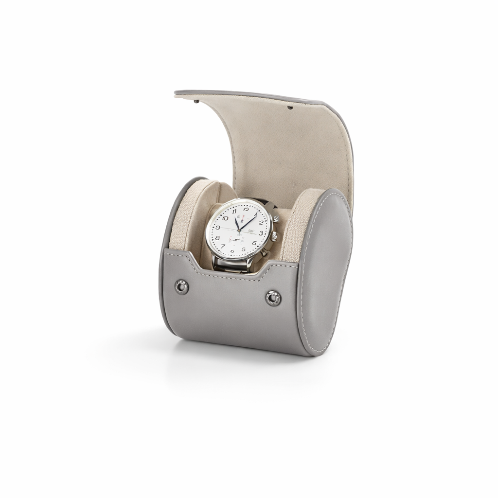 ETUIS DE VOYAGE 1 MONTRE - CUIR GRIS