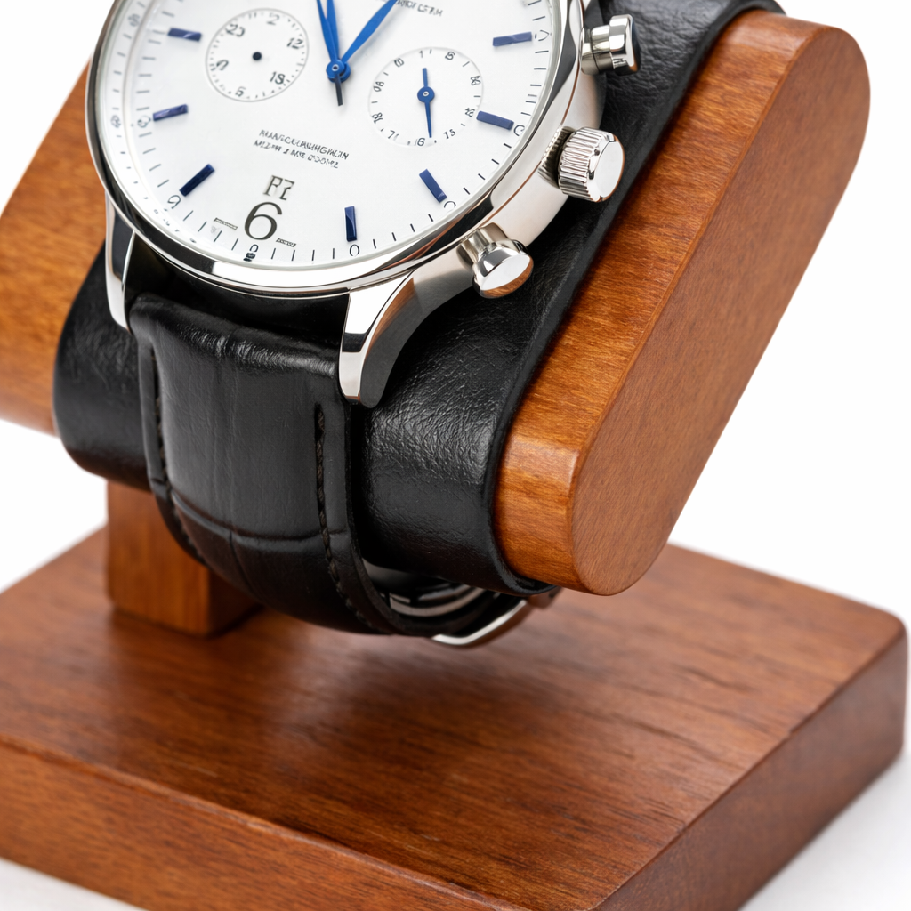SUPPORT DE MONTRE EN BOIS - PORTE MONTRE POUR VITRINE