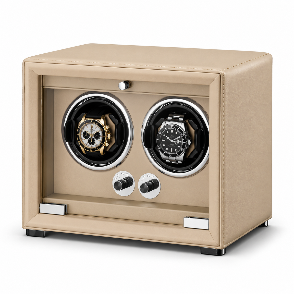 2-Watch Automatic Watch Winder – Leather