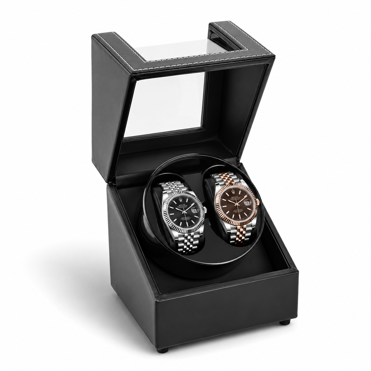 Dual Watch Winder - Leather