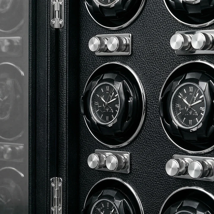 REMONTOIR 6 MONTRES - CUIR NOIR