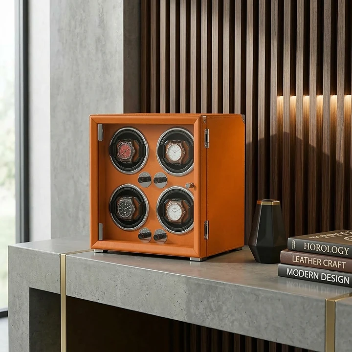 4-Watch Winder – Leather