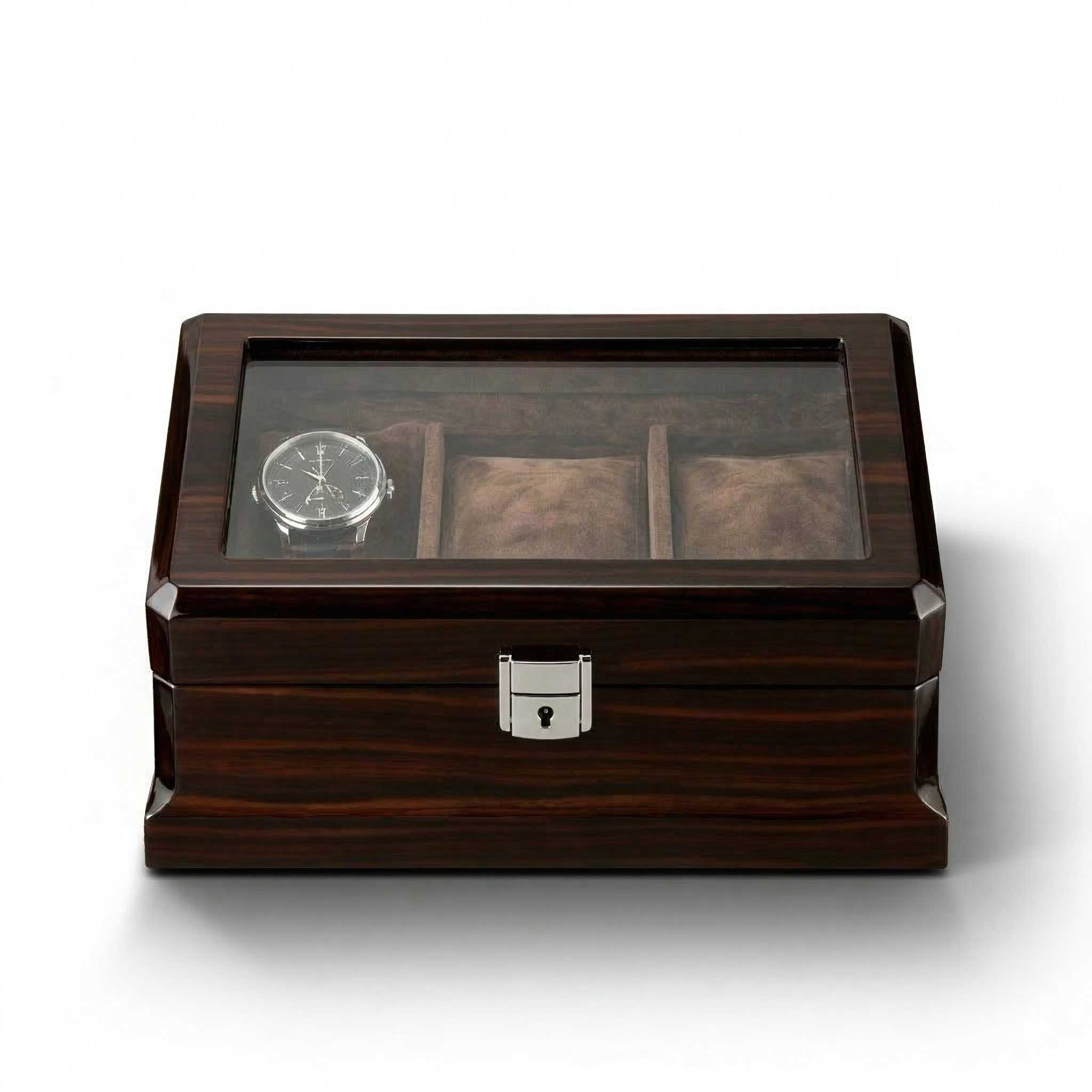 BOITE 3 MONTRES - BOIS PROFOND