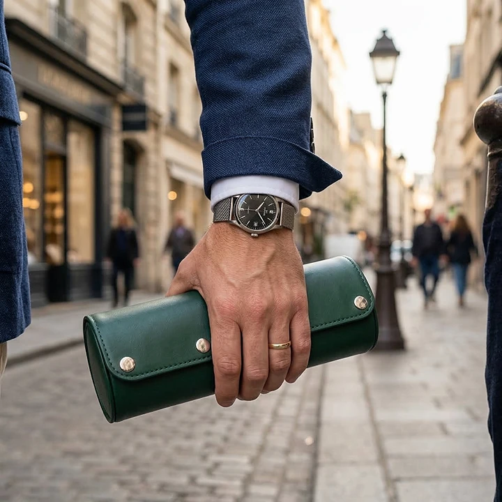 3-Watch Case – London Leather
