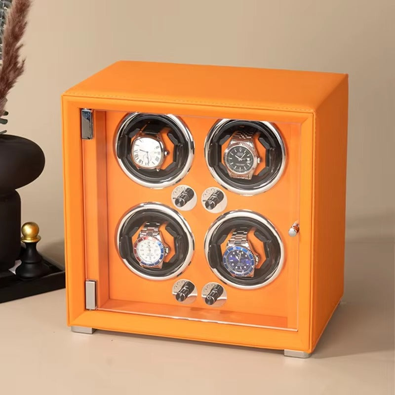 4-Watch Winder – Leather