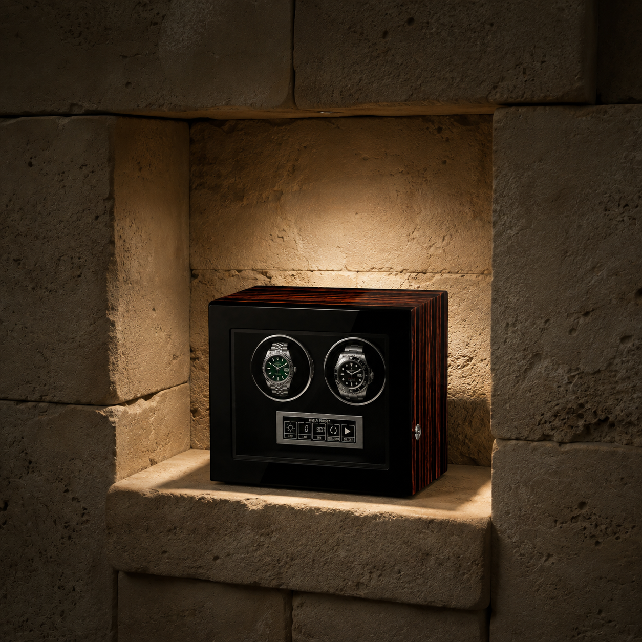 Caesar II – Silent Automatic Watch Winder for 2 Watches