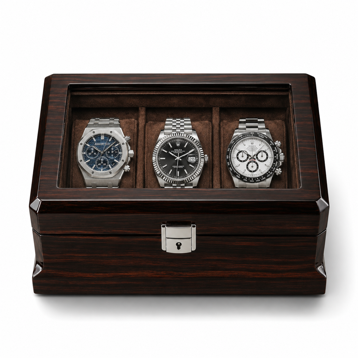 Luxury Wood Watch Box – 3 Watches
