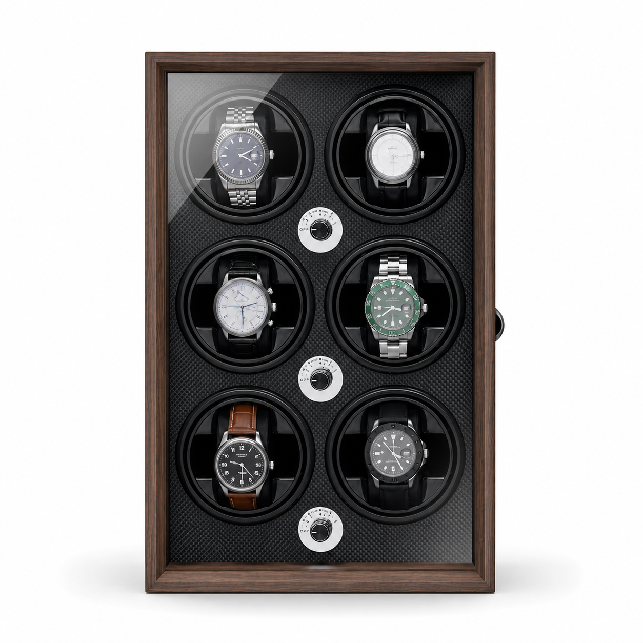 6 Watch Winder – Wood / Black