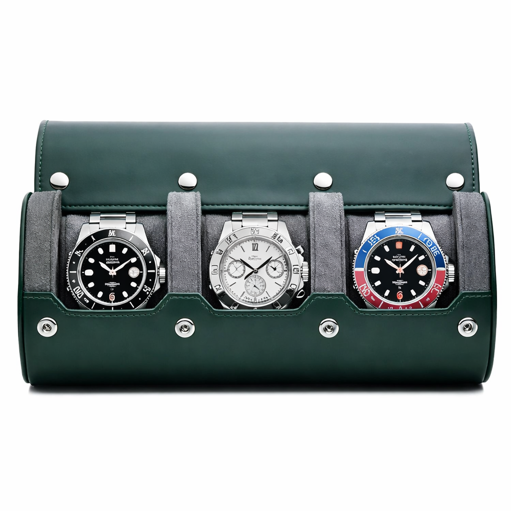 3-Watch Case – London Leather