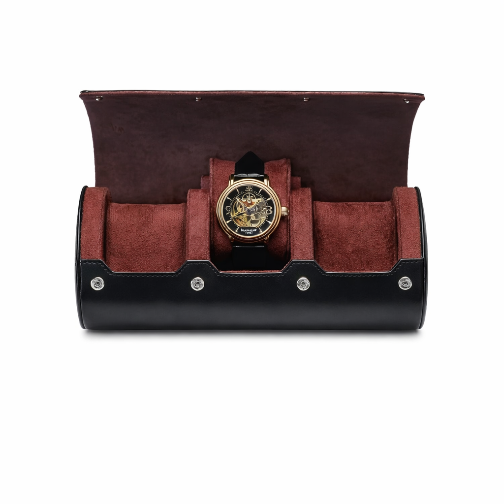 3-Watch Case – London Leather