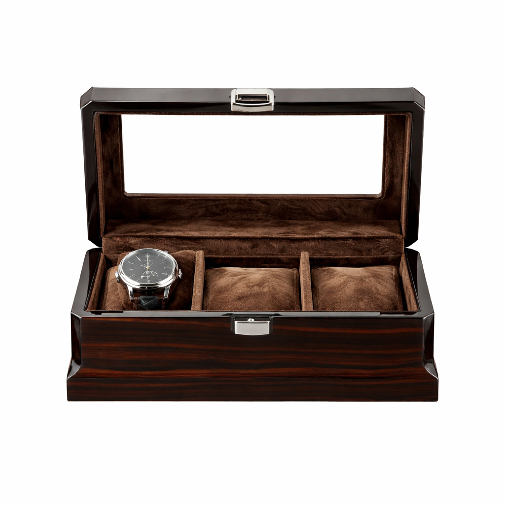 BOITE 3 MONTRES - BOIS PROFOND