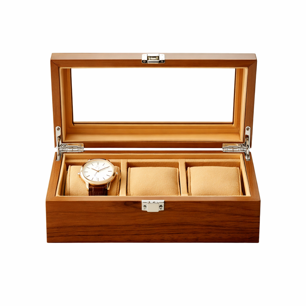 BOITE 3 MONTRES - BOIS CLAIR