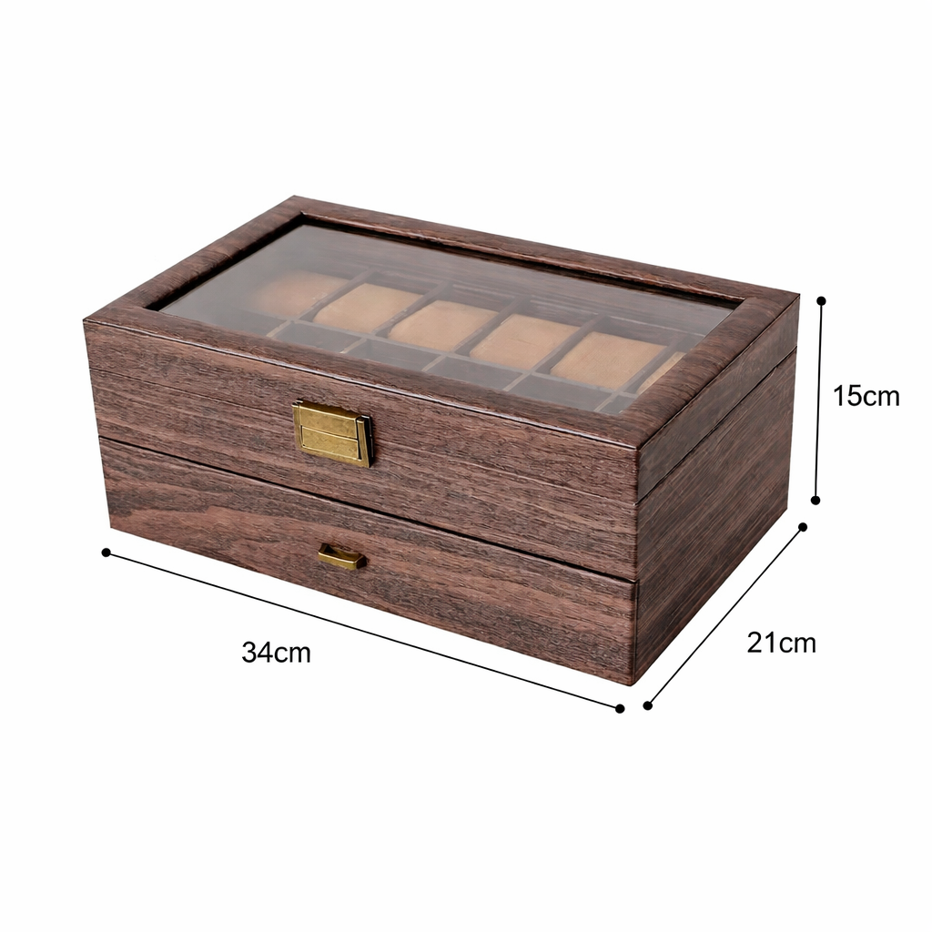 BOITE 24 MONTRES - BOIS CLAIR