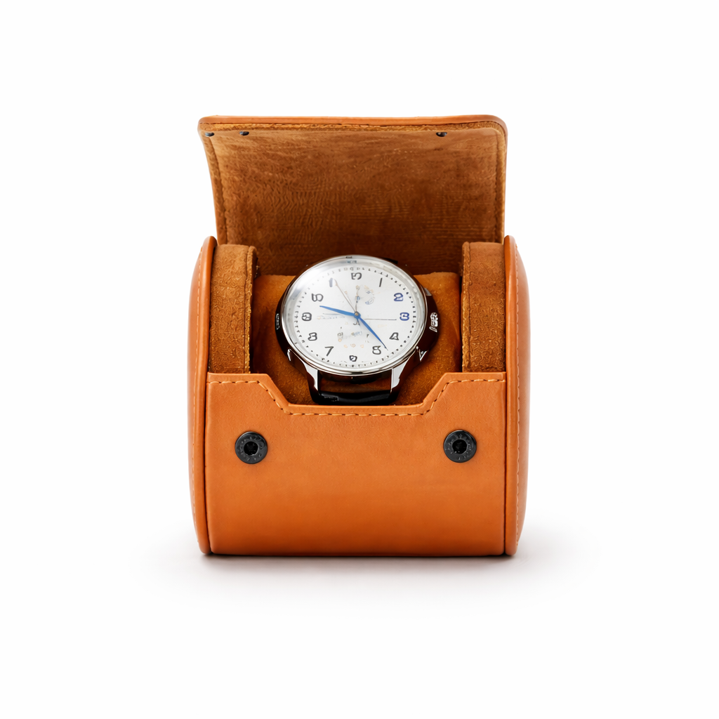ETUIS DE VOYAGE 1 MONTRE - CUIR BRUN