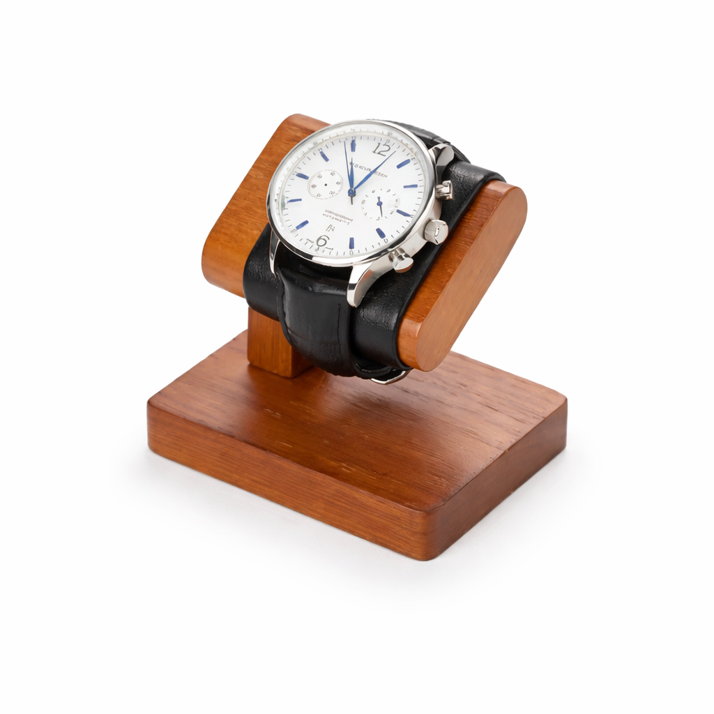 SUPPORT DE MONTRE EN BOIS - PORTE MONTRE POUR VITRINE