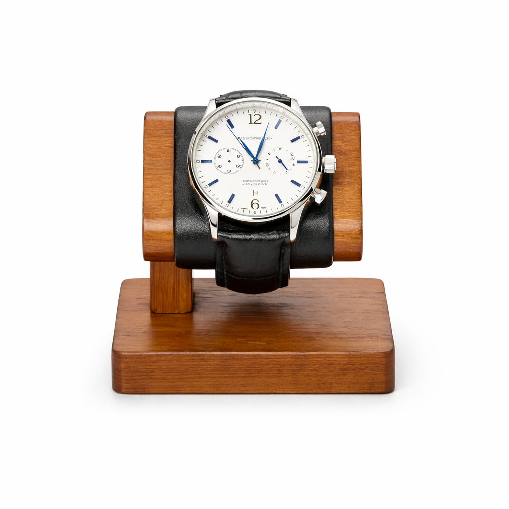 SUPPORT DE MONTRE EN BOIS - PORTE MONTRE POUR VITRINE
