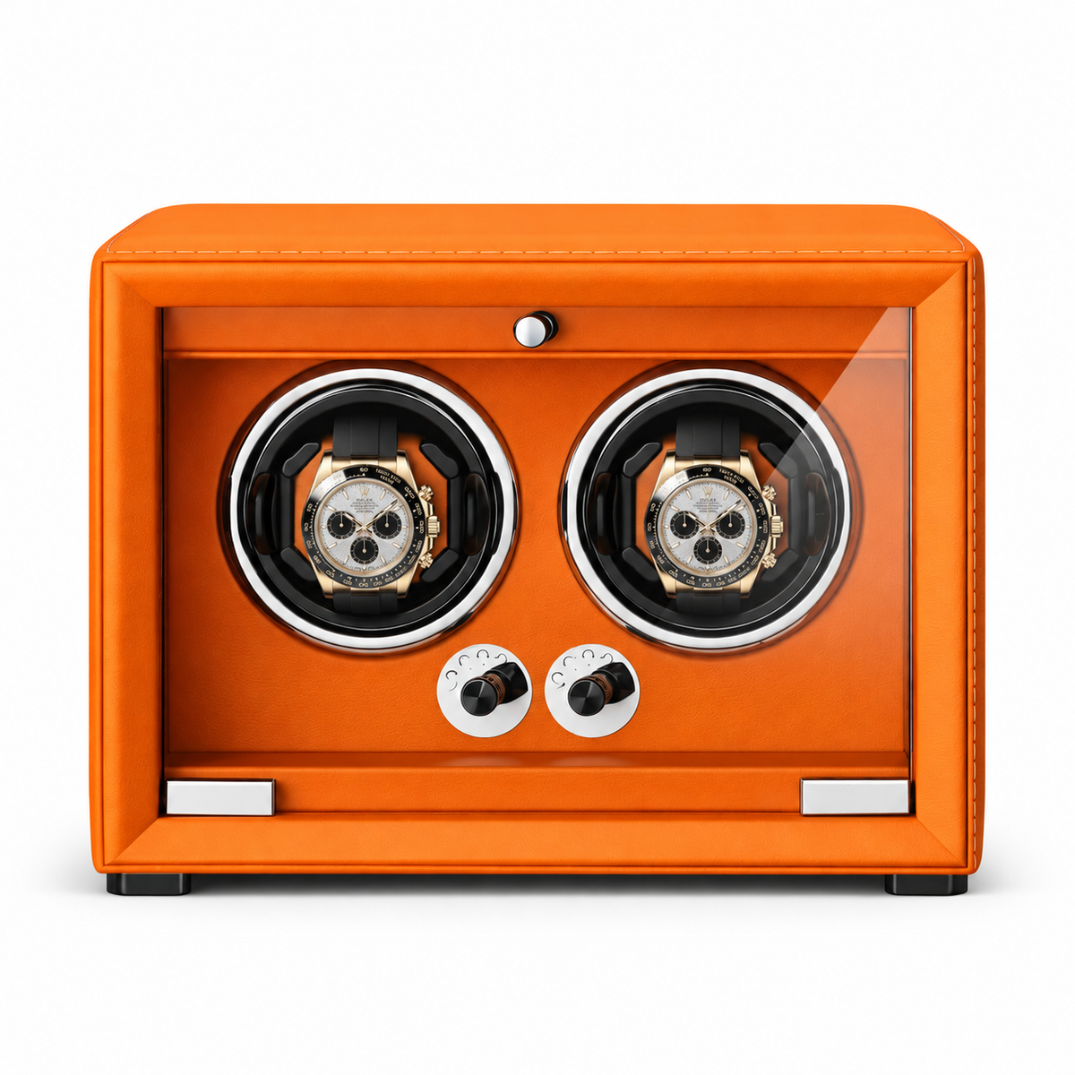 2-Watch Automatic Watch Winder – Leather