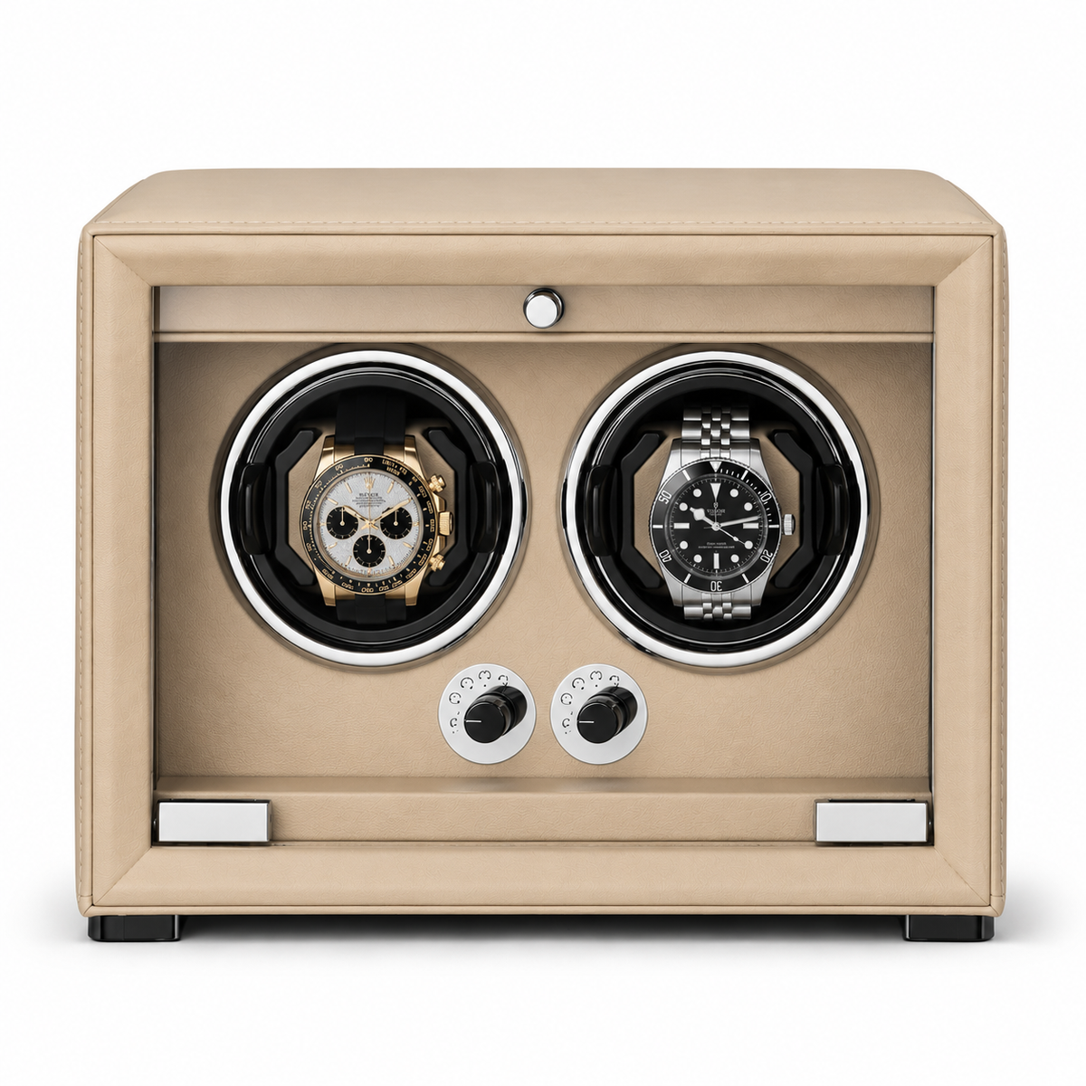 2-Watch Automatic Watch Winder – Leather