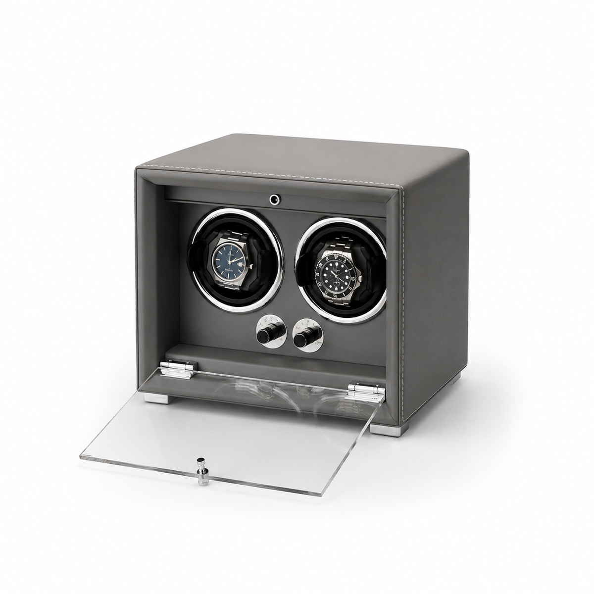 2-Watch Automatic Watch Winder – Leather