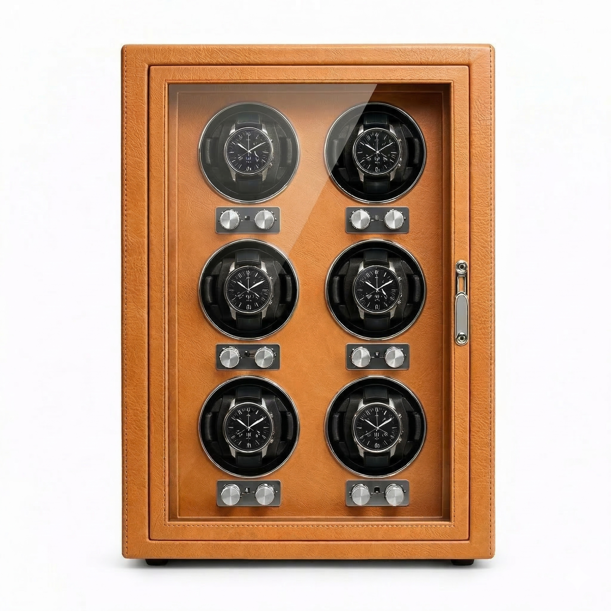 REMONTOIR 6 MONTRES - CUIR BRUN