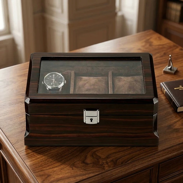BOITE 3 MONTRES - BOIS PROFOND