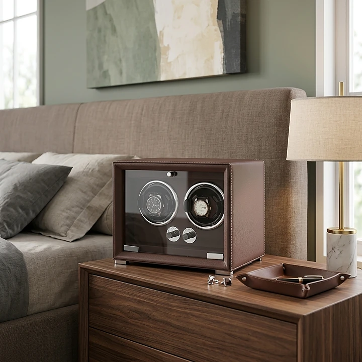 2-Watch Winder – Leather