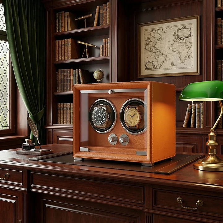 2-Watch Winder – Leather
