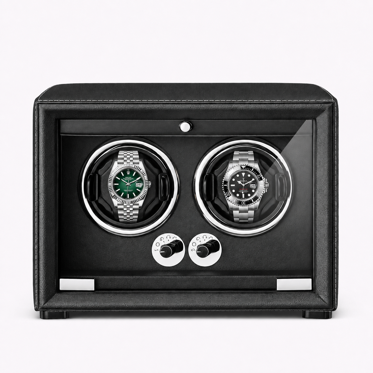 2-Watch Automatic Watch Winder – Leather